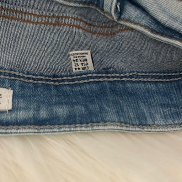 Zara Skinny Stretch Distressed Ankle Jeans Size 12 NEW NEVER WORN - Picture 4 of 4